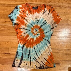 Women's Tie-Dye V-Neck Top